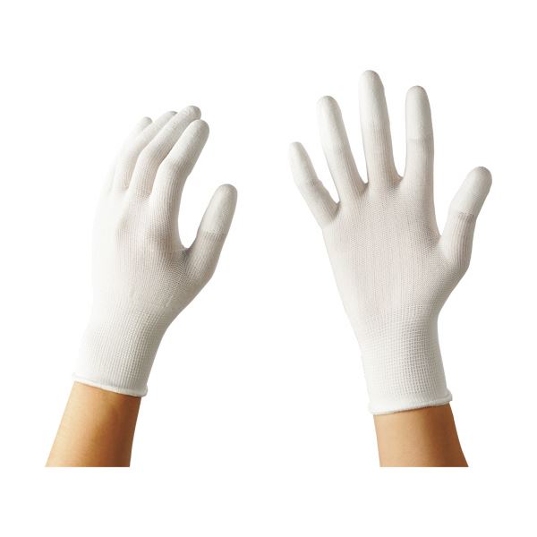 （まとめ）TANOSEE 13ゲージ ウレタンコート手袋 指先タイプ S 1パック（10双） (×5セット)