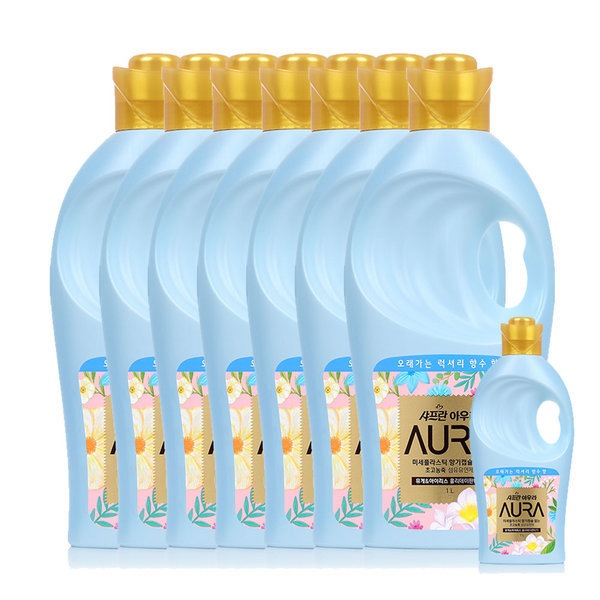 オーラ 超高濃縮柔軟剤 ホリデー 1L 7+1個