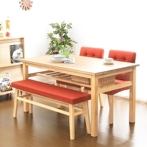 ダイニングセットDiario-ディアリオ- 4点セット ダイニングセット 木製 ベンチ付き ナチュラ