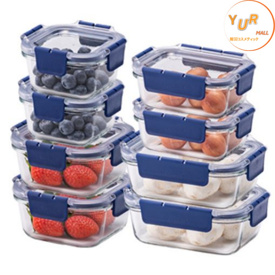 グラス トップクラス 耐熱ガラス 密閉容器 8P セット