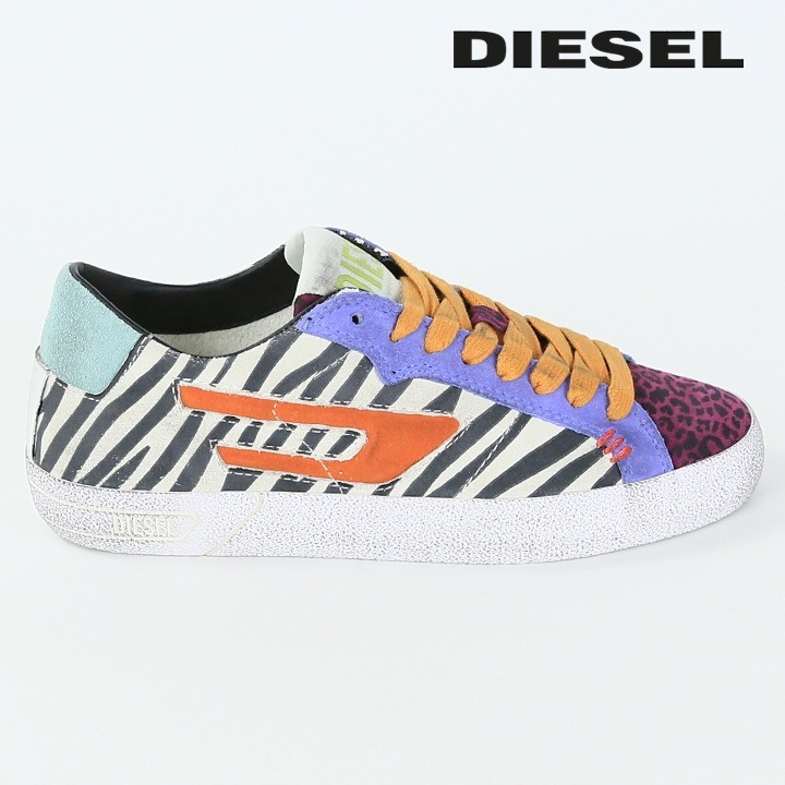 【EUR35/22.5cm】 レザーローカットスニーカー 靴 レディース S-LEROJI LOW W ダーティ加工 クレイジーパターン die-l-k-f4-k74