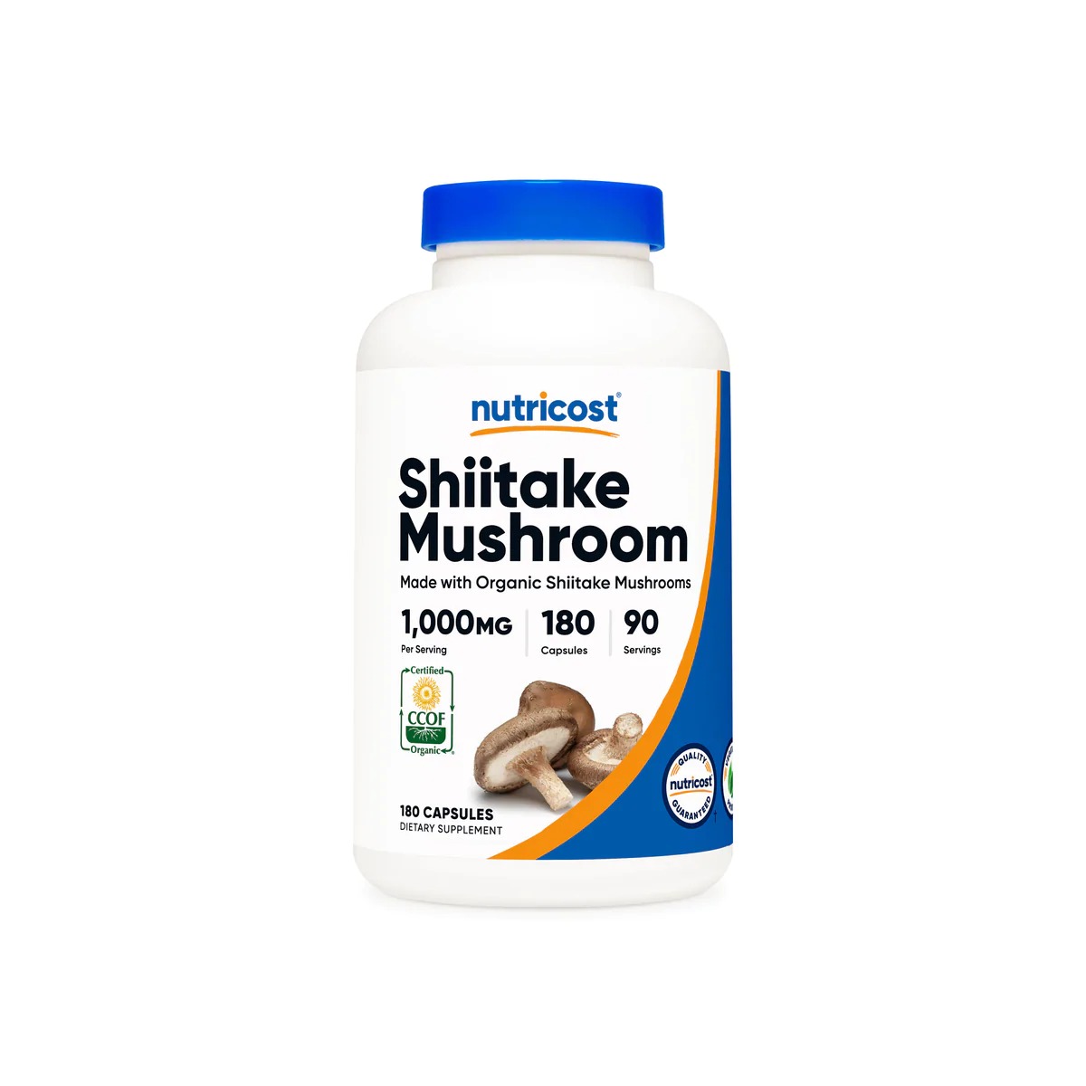 [USA] Nutricost ニュートリコスト Shiitake Mushroom 500mg カプセル 180錠