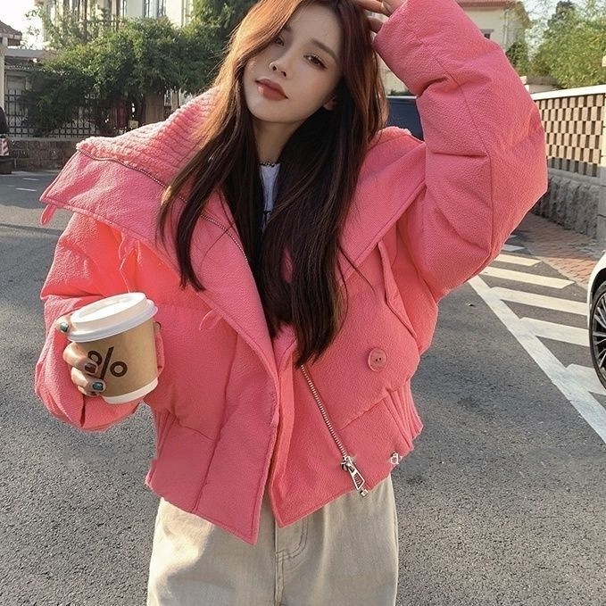 冬 ショート丈 レディース デザインセンス ダウンジャケット トレンド 高級感 オシャレ 中綿コート