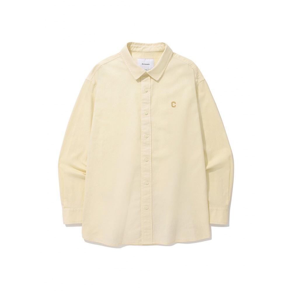 COVERNAT リネンチェーン C ロゴシャツイエロー