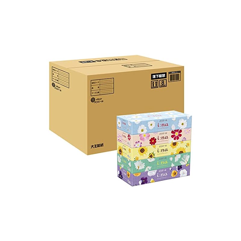 【即納】エリエール ティシュー i:na(イーナ) 箱タイプ 150組60箱(5箱12パック) 【ケース販売】
