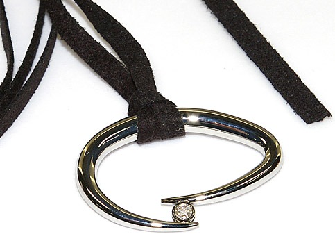 5202CIONDOLO １POINT DIAMOND OVAL MOTIFS NECKRACE