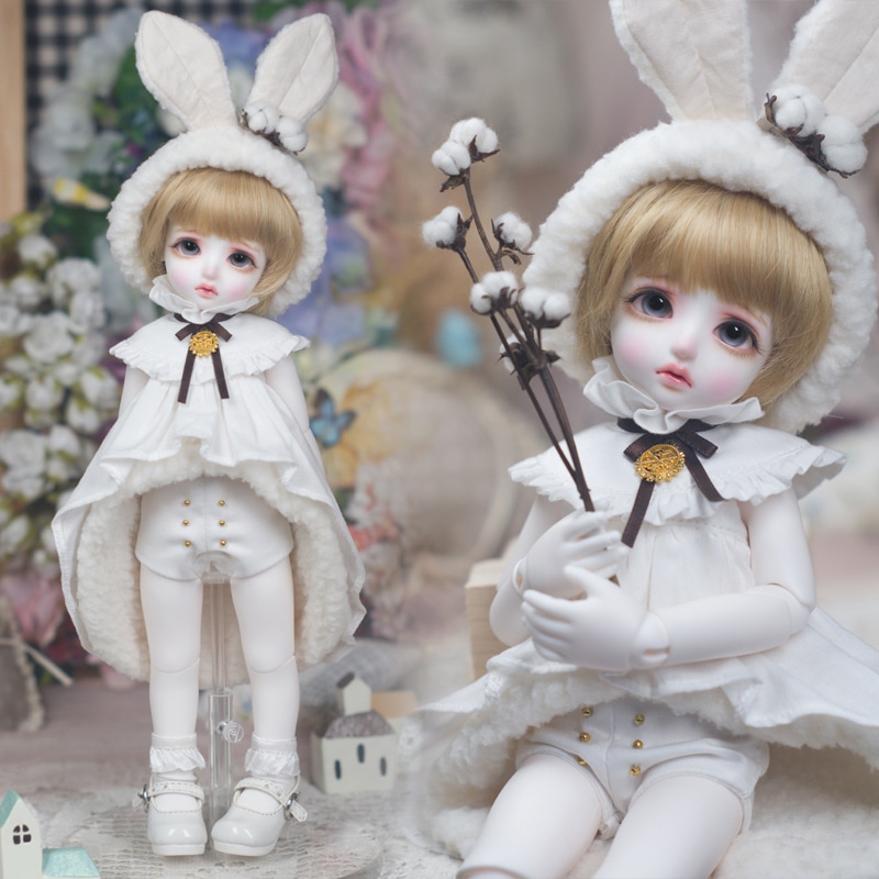 BJDドール用衣装セット 洋服 コットン兎 MDD/MSD/YOSDサイズ人形用