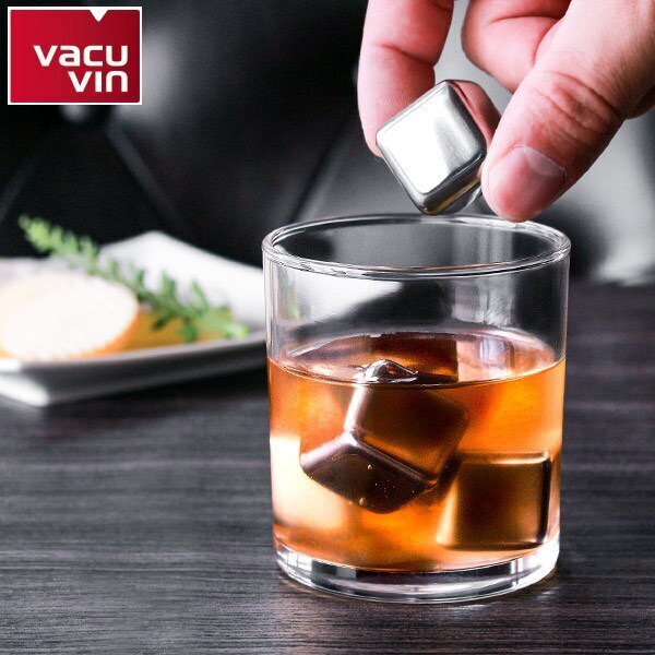 ステンレス氷 溶けない氷 ウィスキーストーン バキュバン VACUVIN ステンレス製 アイスキュー