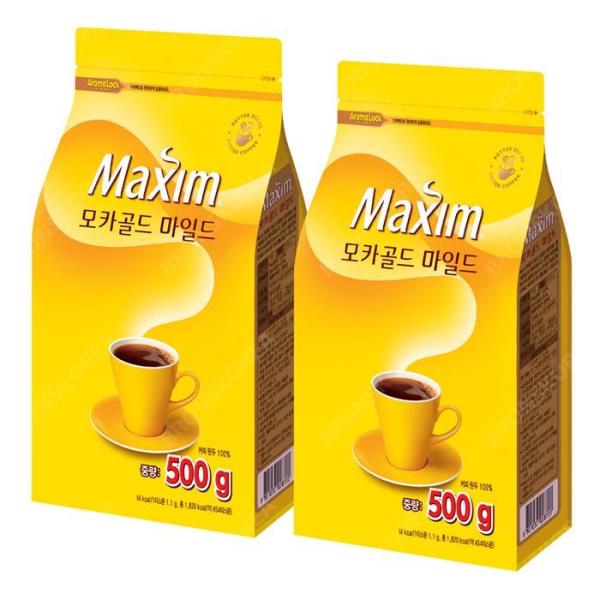 東西マキシム モカゴールド マイルド 500g 2個 ブラック アールコーヒー つめかえ用