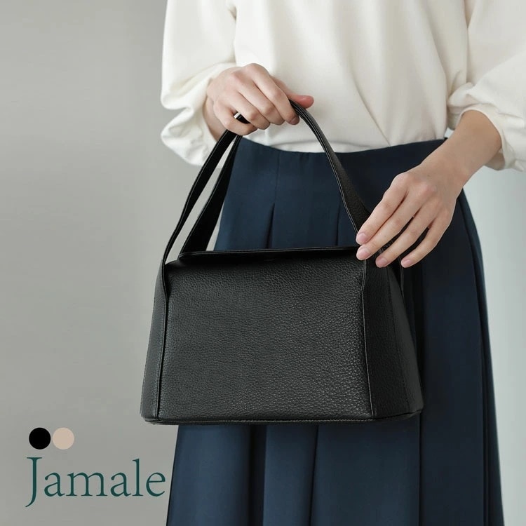 フォーマルバッグ日本製本革ハンドバッグレディースJamale上部開閉