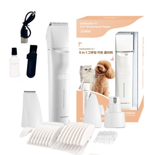 【韓国公式/正規品】ディンドンペット 5in1グルーミングキット クリッパーホワイト 1セット 5,631円