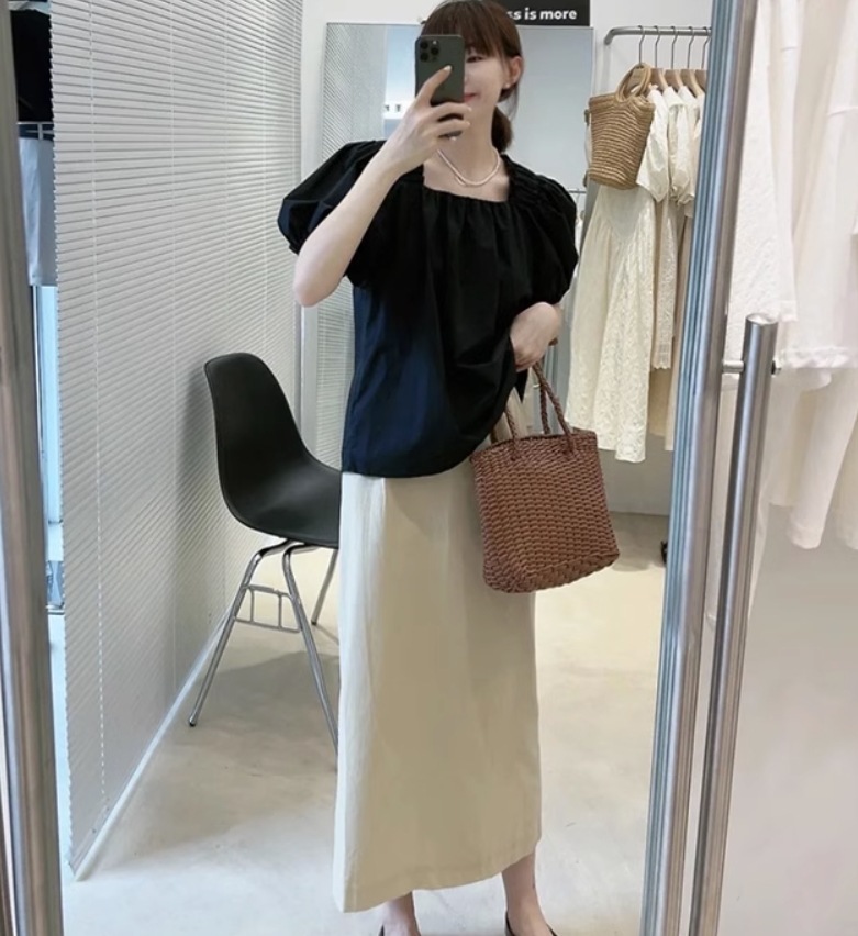 セットアップ デート モテアイテム ブラウス スカート タイト チュニック コットン 大人可愛い きれいめ 上品 おしゃれ かっこいい 大人可愛い ラブリー キュート ガーリー クール モード系