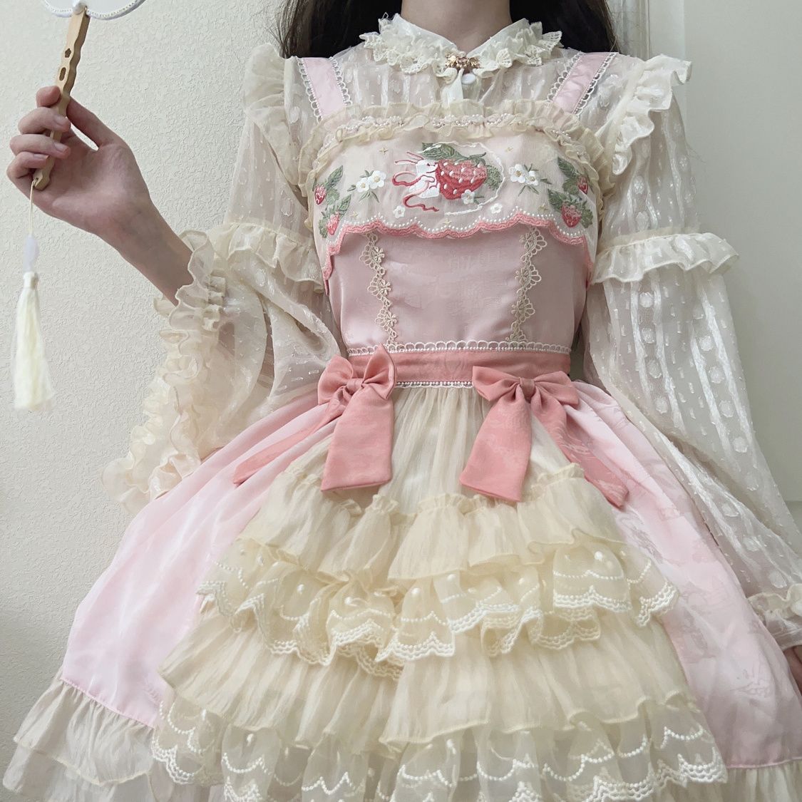 ロリータ 二次元 新作オリジナルデザインロリータ洋装 秋jskキャミソールワンピース 5,860円