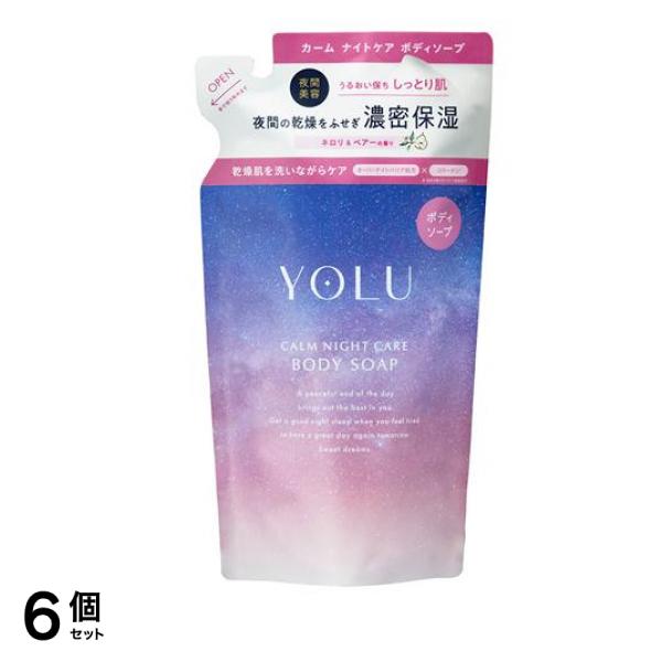 YOLU(ヨル) ボディソープ カームナイトケア ネロリ&ペアーの香り 詰め替え用 400mL 6個セット