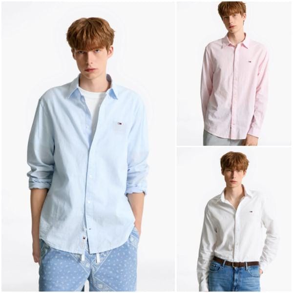 メンズリネンブレンドシャツ T32F1WSH32TMT1 TOMMY JEANS