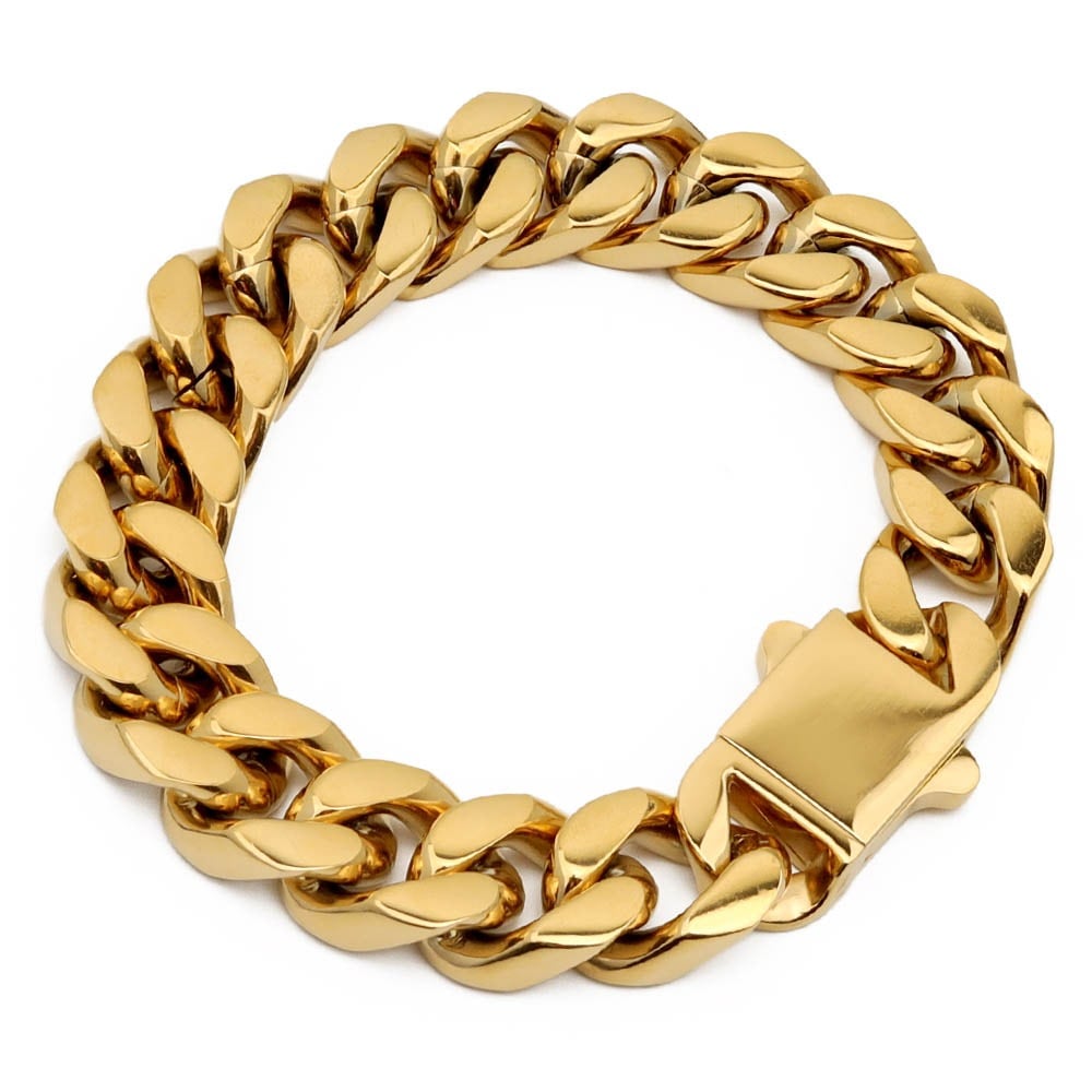 ステンレス 喜平チェーンブレスレット [b402-g-14mm]