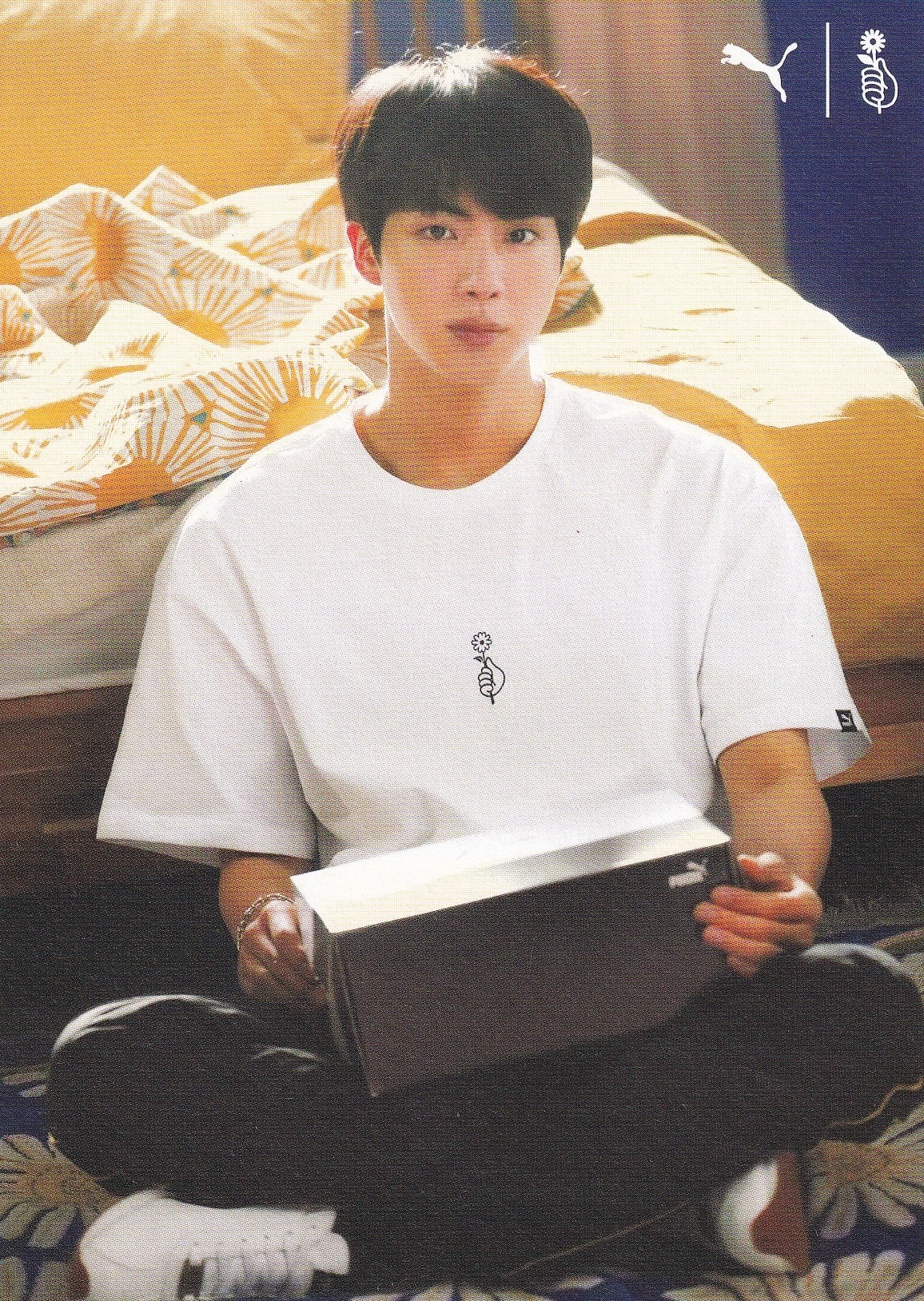 BTS JIN 直筆サイン「PUMA」 両面ポストカード BTS（防弾少年団） 公式グッズ PUMA 両面フォトカード（ポスト