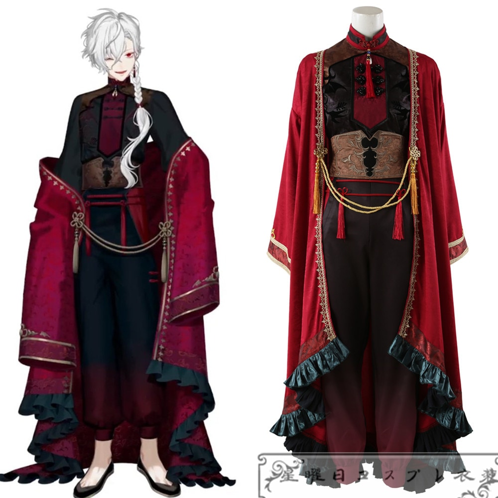 VTuber バーチャルライバー 葛葉約1年半ぶりの新衣装 葛葉 チャイナ服 コスプレ衣装 コスチューム ハロウィン 装服 仮装D3