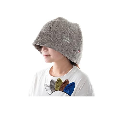 色：グレー サイズ：68.0 cm [Maison Sauna] サウナハット 今治タオル 【呼吸が