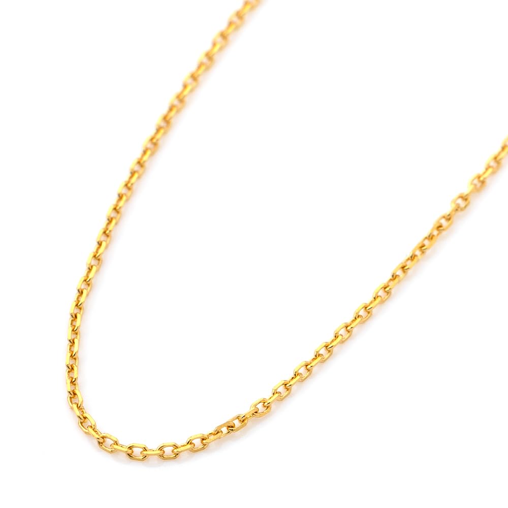 [エムジェイピー] K24 純金 カットアズキ チェーン ネックレス 50ｃｍ 約2.50ｇ 造幣局検定入り