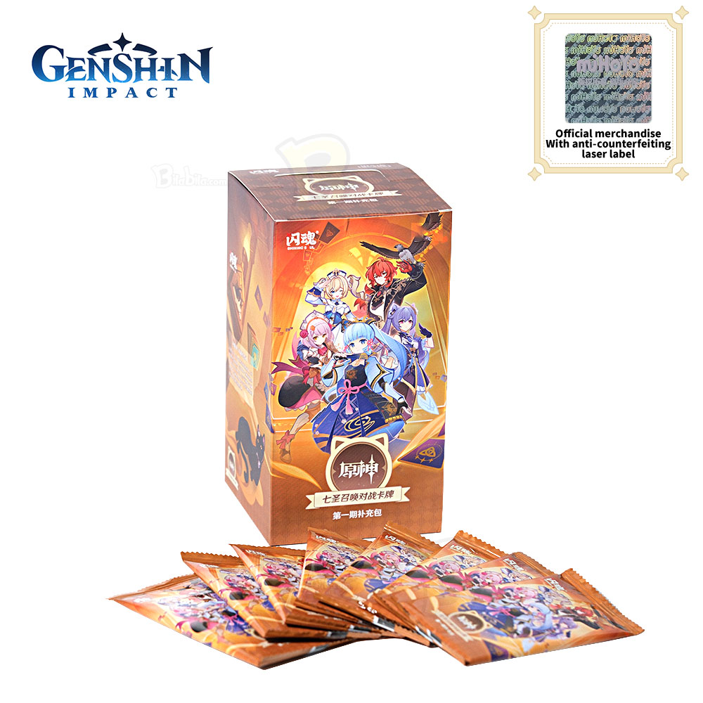 Genshin Impact Genius Invokation TCG Booster Blind Box Set 原神 七聖召喚シリーズ バトルTCGカード 第1弾 補充パック （18パック）