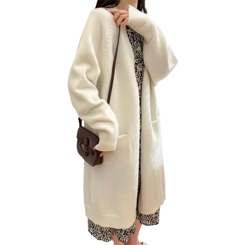 ロングカーディガン レディース カシミヤ セーター ニットカーディガン 生地柔らか 着痩せ 秋 冬 春 オフィス ニットコート 5色展開