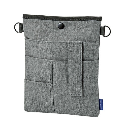 （まとめ買い）FASTORAGE 薄型ワークポーチ グレー FS100GY [x3]