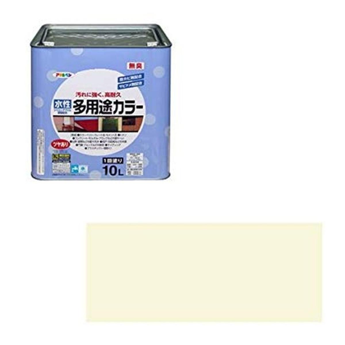 アサヒペン 水性多用途カラー 10L ミルキーホワイト