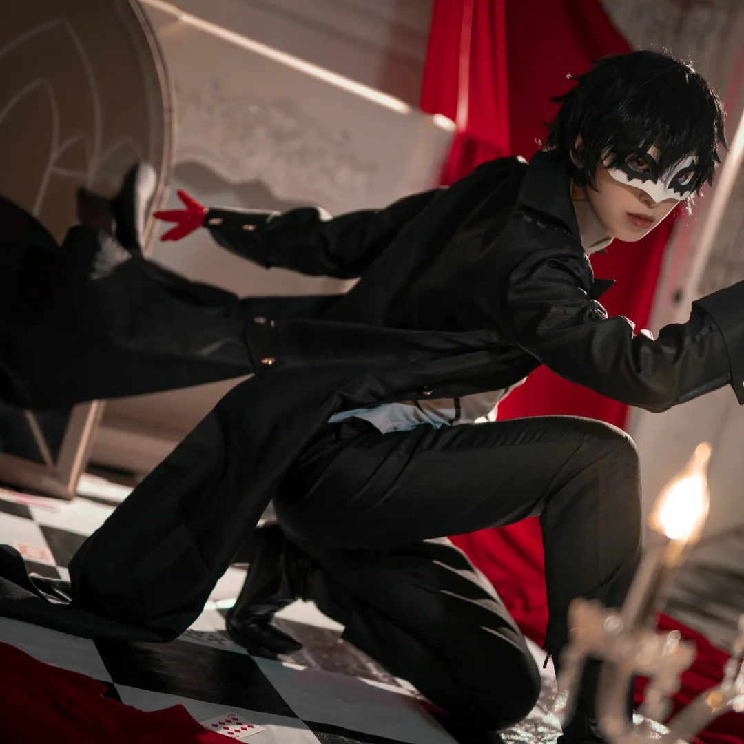 女神異聞録cos服雨宮蓮怪盗装joker来栖暁コスプレ衣装アニメゲームc服