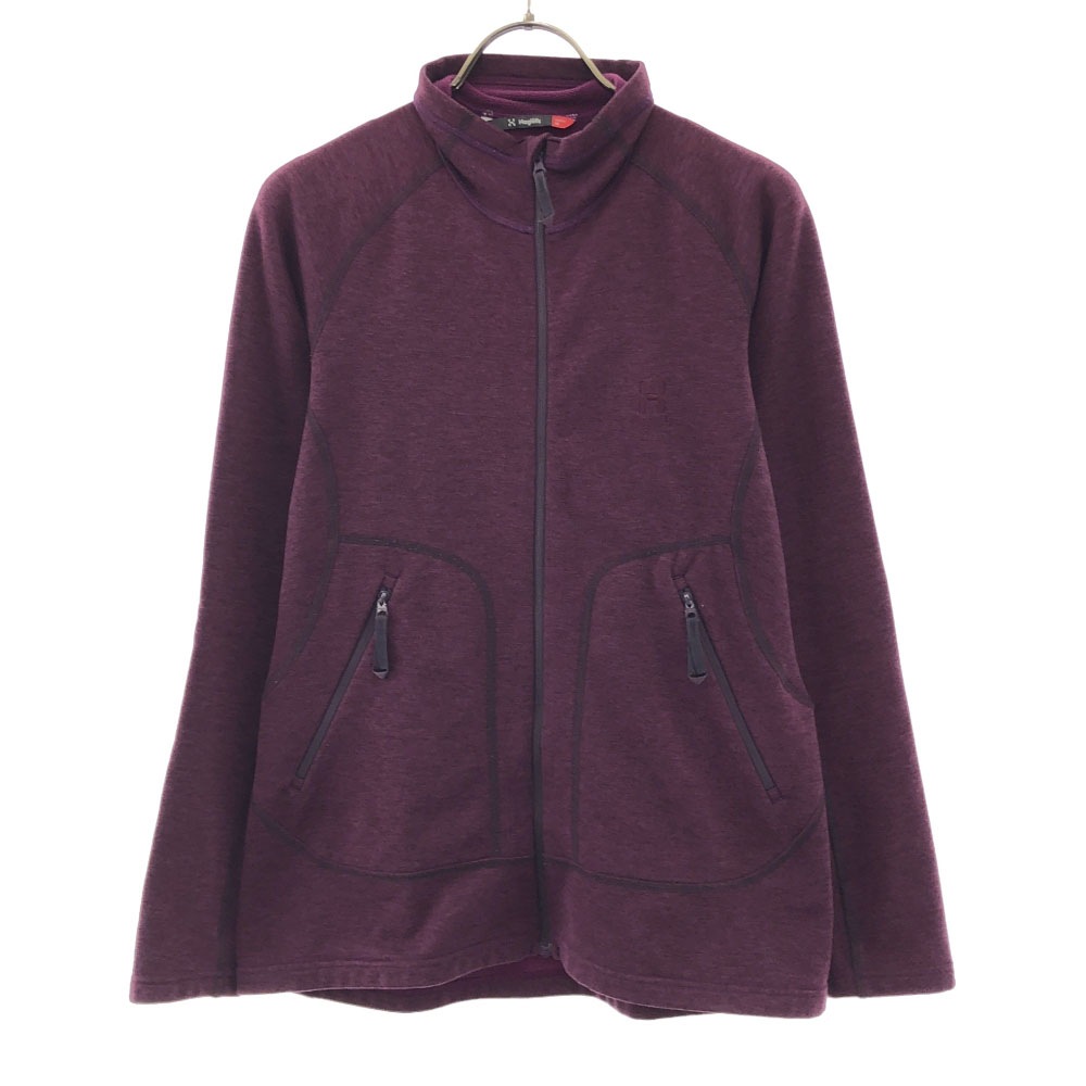 長袖 ジップ スウェット M パープル系 裏フリース レディース