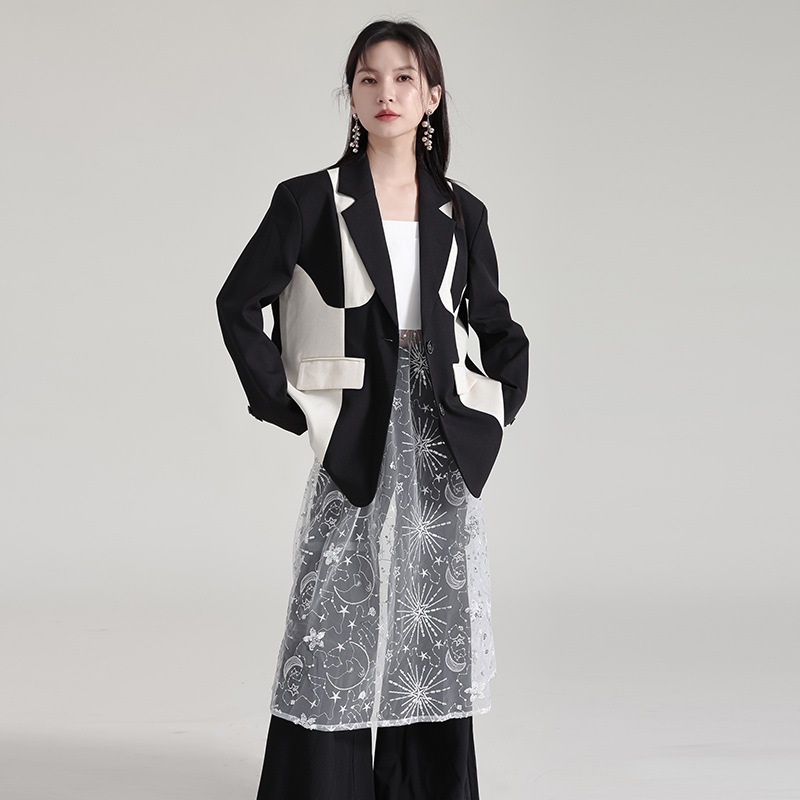 【J.Fashion】 春秋 スートコート ドッキング レディース スーツ 関連商品は店で購入可能