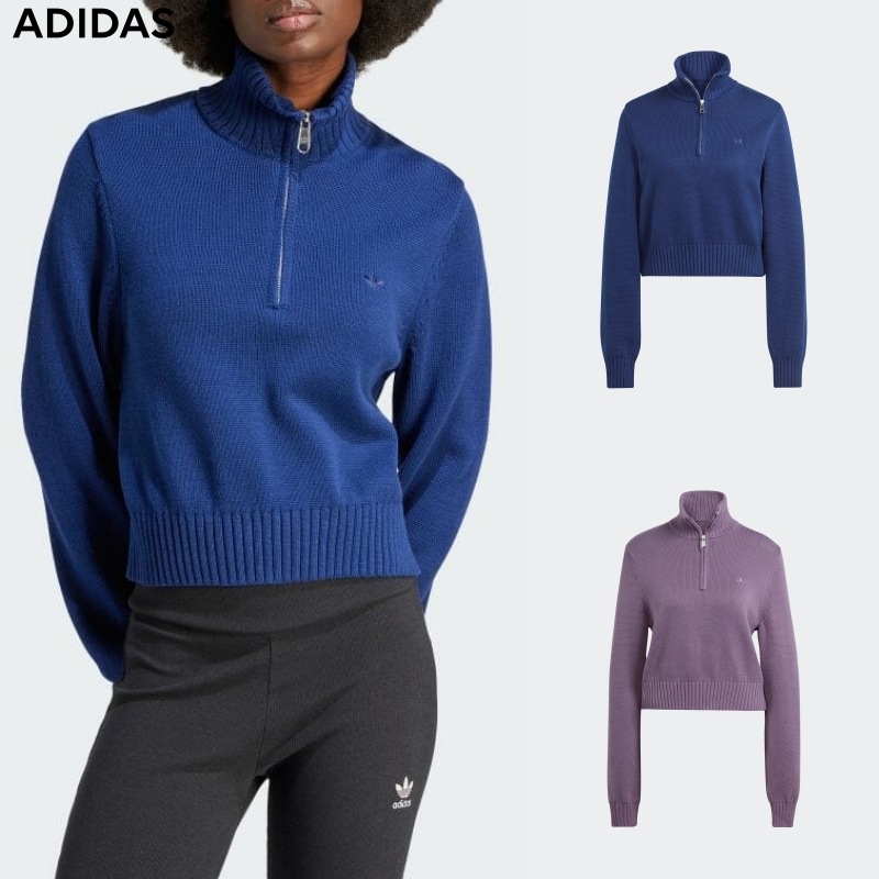 [ADIDAS] アディダス ニット ハーフ ジップ KNIT HALF ZIP-UP