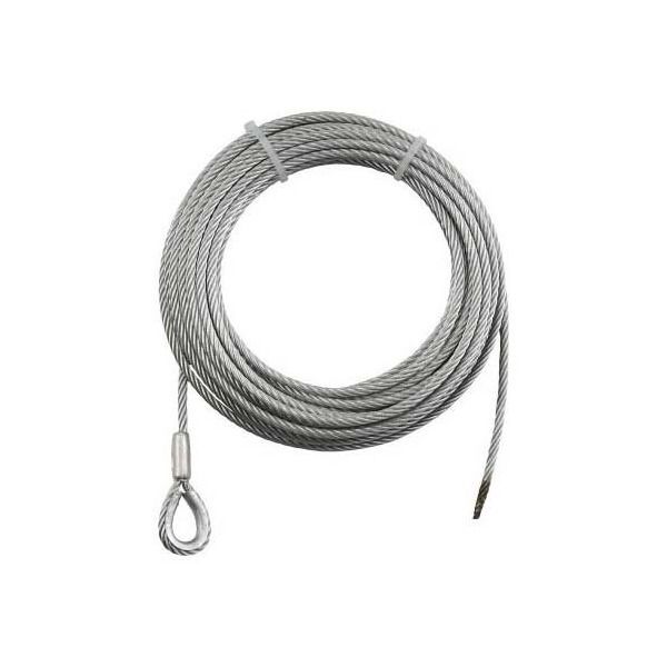 WWS6-10 手動ウインチ用ワイヤーΦ6X10m用 (シンブル入ロック加工) メーカー直送