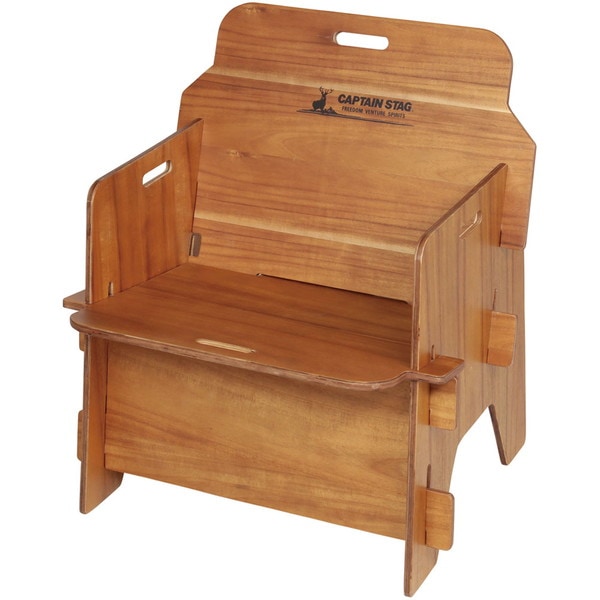 CAPTAIN STAG キャプテンスタッグ CSクラシックス べニア背付きソロベンチ アウトドア キャンプ チェア UP1051