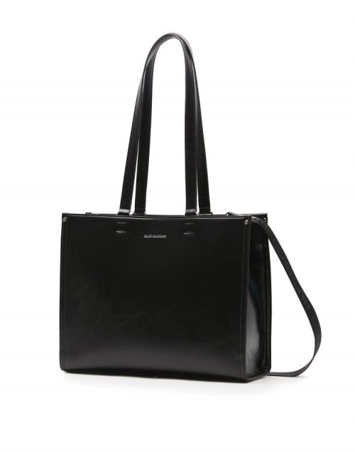 JILLSTUART★ブラックロゴウェビングミディアムクロスバッグ JILL BY JILLSTUART ブラック レザーロゴ ウェビングクロス兼用