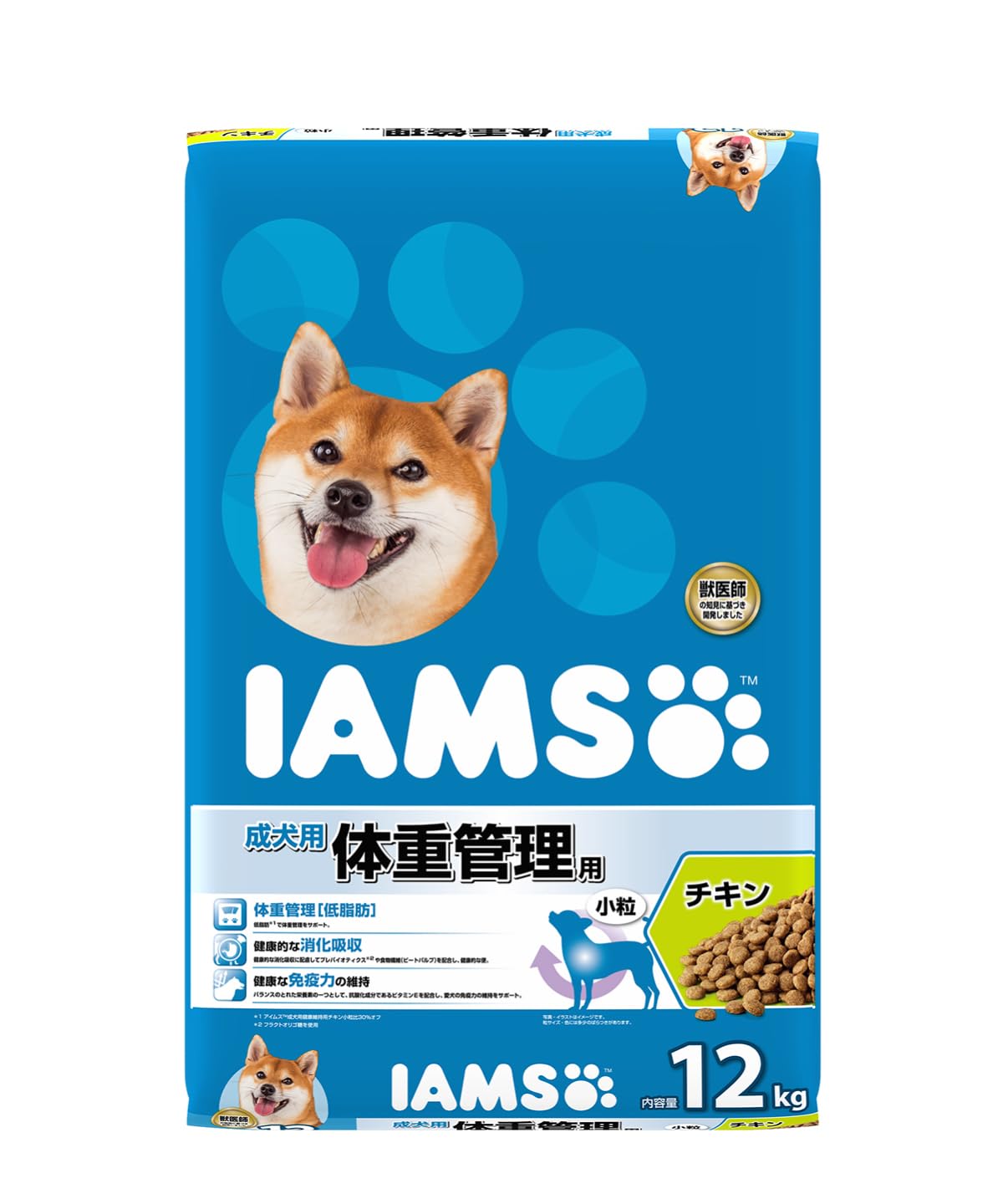アイムス (IAMS) ドッグフード 成犬用 体重管理用 小粒 チキン 12kg