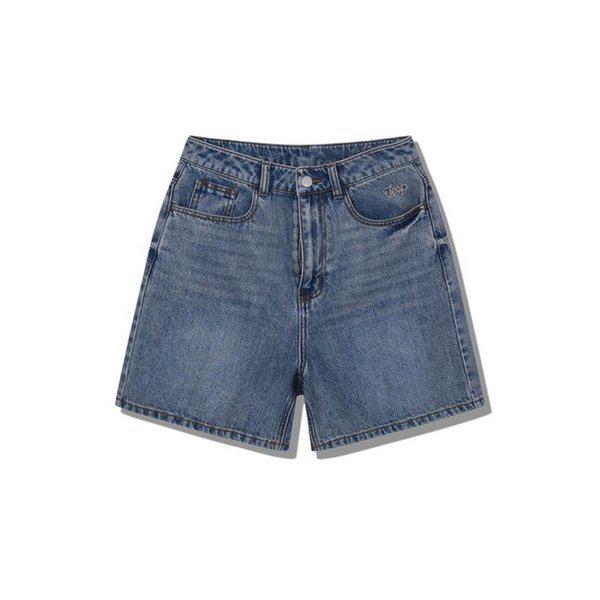 JP2DPF802 ID 女性専用ヒップ刺繍デニムパンツ インディゴブルー ショートパンツ_SC