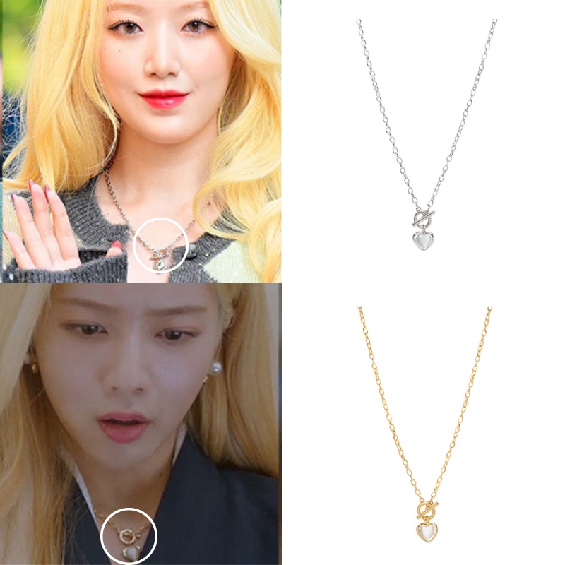 [ルセラフィム咲良女の子たちシュファロケットパンチ ヨンヒノジョンの着用]TOGGLE HEART NECKLACE ネックレス 韓国の人気芸能人着用
