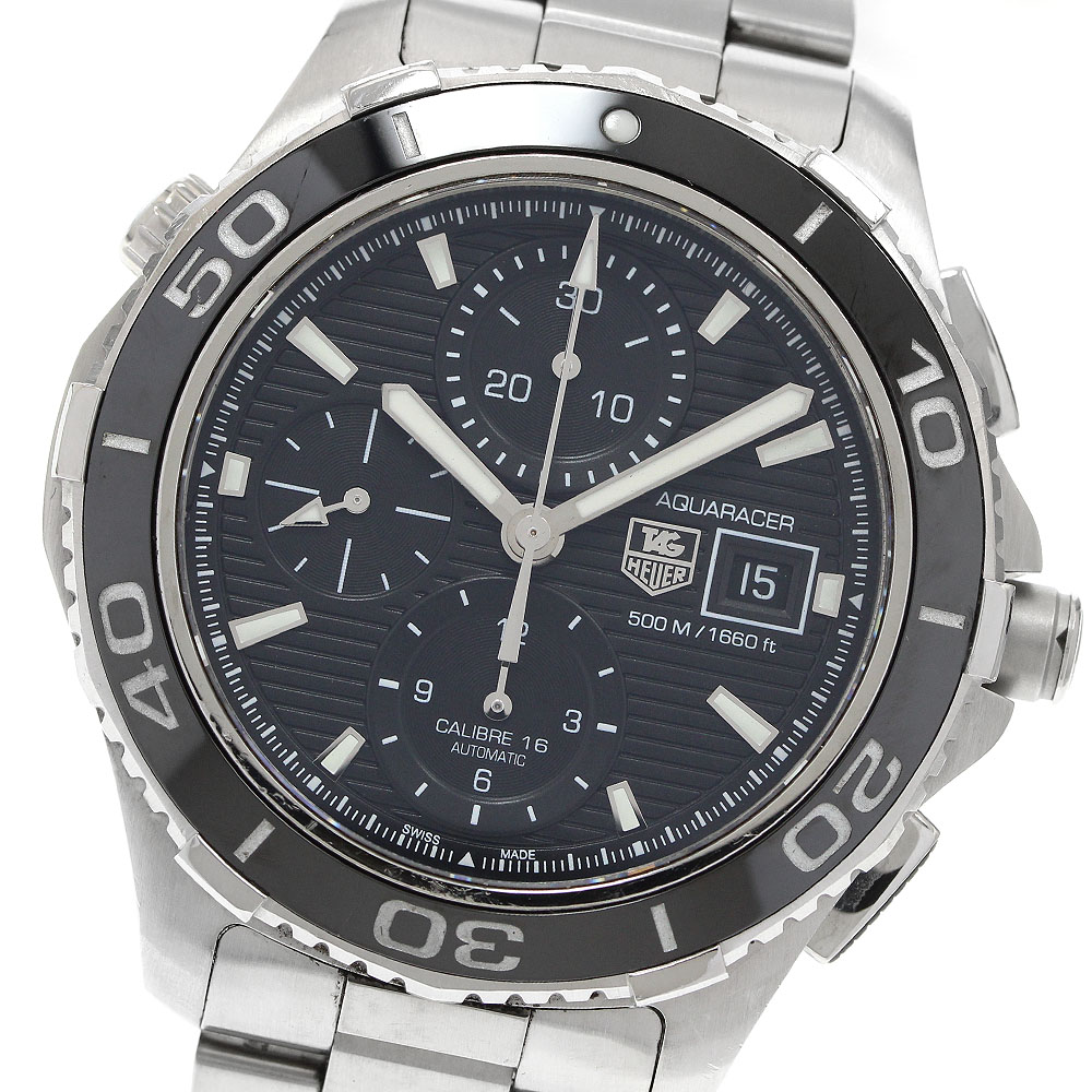 訳あり タグホイヤー TAG HEUER CAK2110 アクアレーサー クロノグラフ デイト 自動巻き メンズ _958085【中古】
