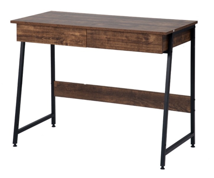 【人気商品】パソコンデスク　引き出し付き　幅100*奥48 　ダークブラウン