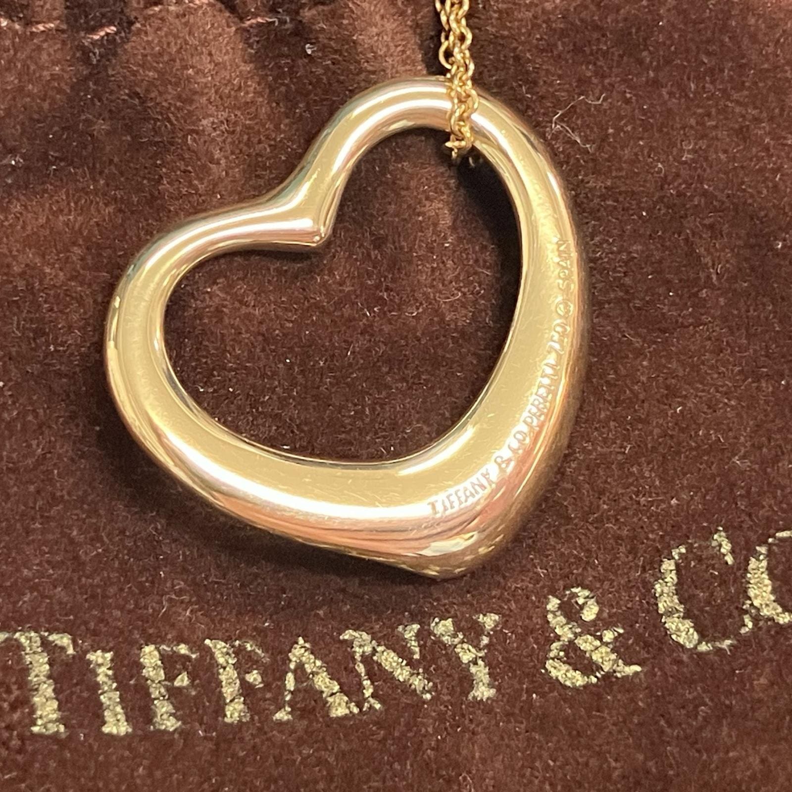 TIFFANY Co ティファニーオープンハート ネックレス ag925 美品