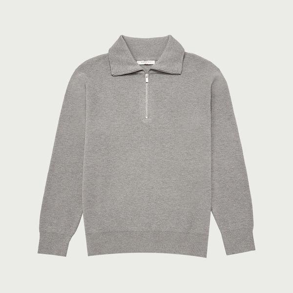 男性ハーフジップニットプルオーバー056 10540 040 818 37 _P408694443
