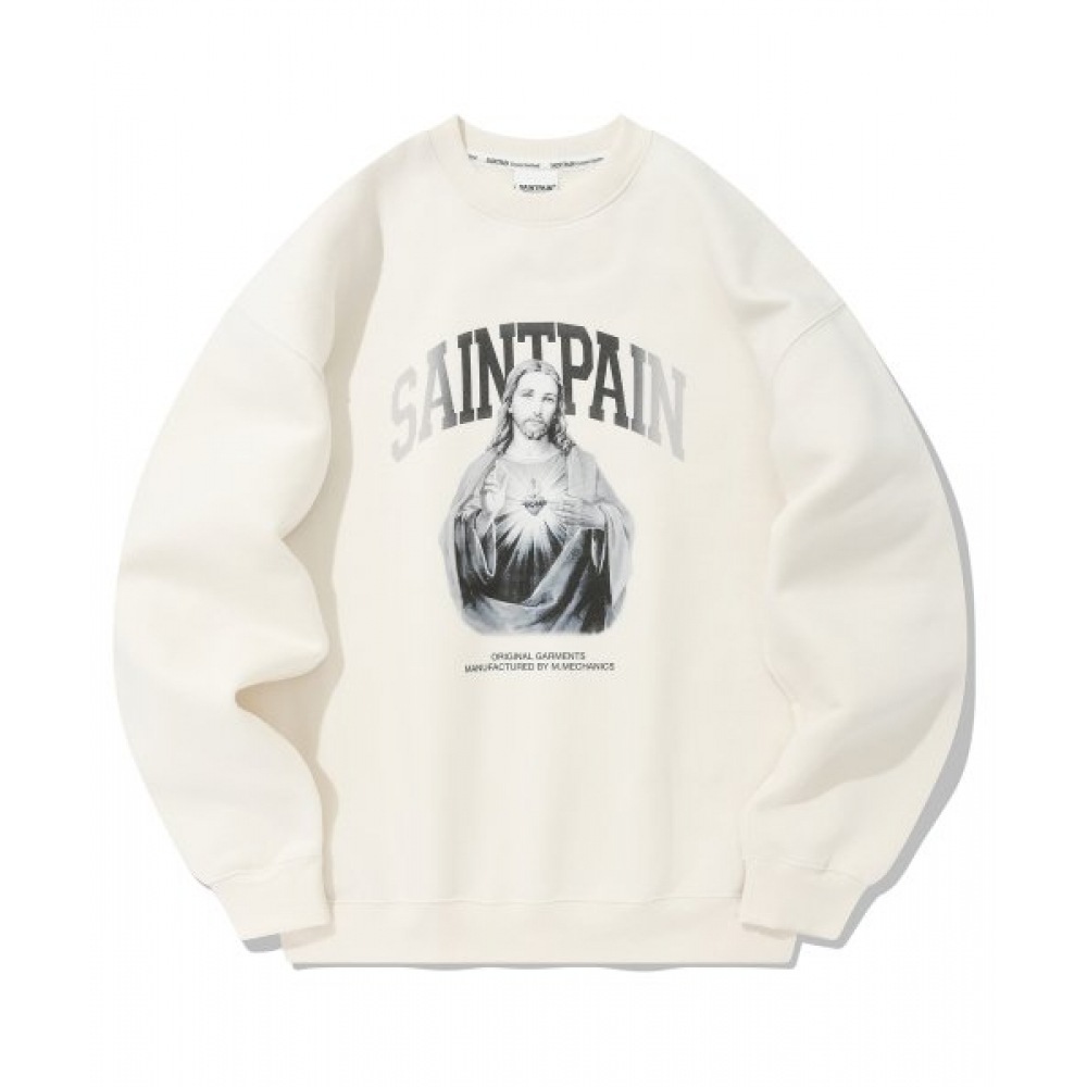 SAINTPAIN SP シークレットハートクルーネック-クリーム