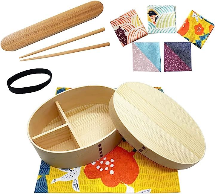 曲げわっぱ 弁当箱 700ml 白 選べる風呂敷 フルセット ハチドリ( 白フルセット　ハチドリ)