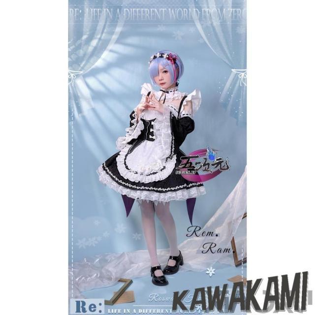 icos　 Re：ゼロから始める異世界生活　コスプレ レム　衣装　ウィッグ　追加可能