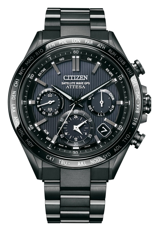 シチズン 【国内正規品】アテッサ　ダブルダイレクトフライト　ACT Line　Black Titanium Series エコ・ドライブGPS衛星電波　メンズタイプ CC4055-65E