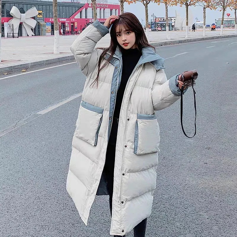 な質感中綿コートレディース防寒コート無地立ち襟フード付き超ロング丈軽量カジュアルゆったり暖かいアウター作きれいめおしゃれ