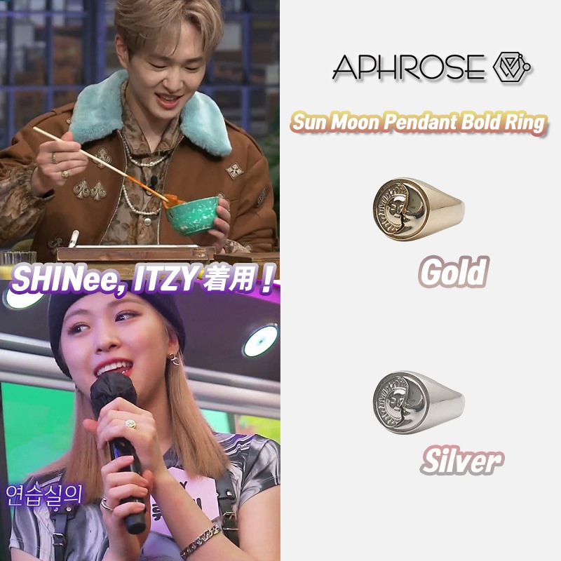 ITZY SHINee着用 Sun Moon Pendant Bold Ring 正規品