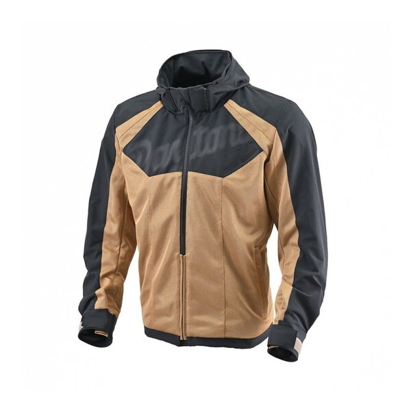 D49736 (Daytona) バイク用 ジャケット 春夏 CE規格 ソフトプロテクター付属 ストレッチ メッシュ ストリートデュアルパーカー DJ-023 コヨーテ Sサイズ