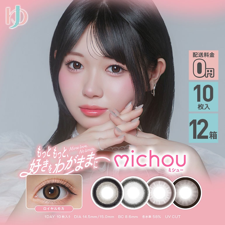 ミシュー michou 10枚入 12箱セット カラコン 1日使い捨て